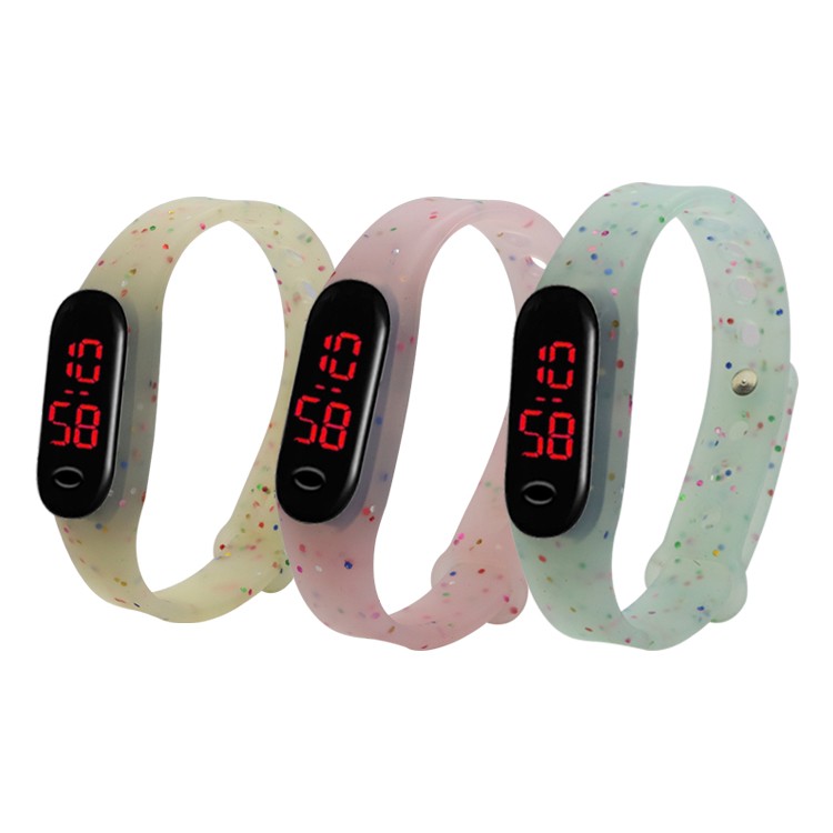 硅胶表带,LED手环硅胶腕表带,学生电子硅胶手表带定制